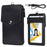 PU Wallet with Backside Badge Holder, Multi-Card Slots Anti-Demagnetization Storage Bag for Women - Black - 1