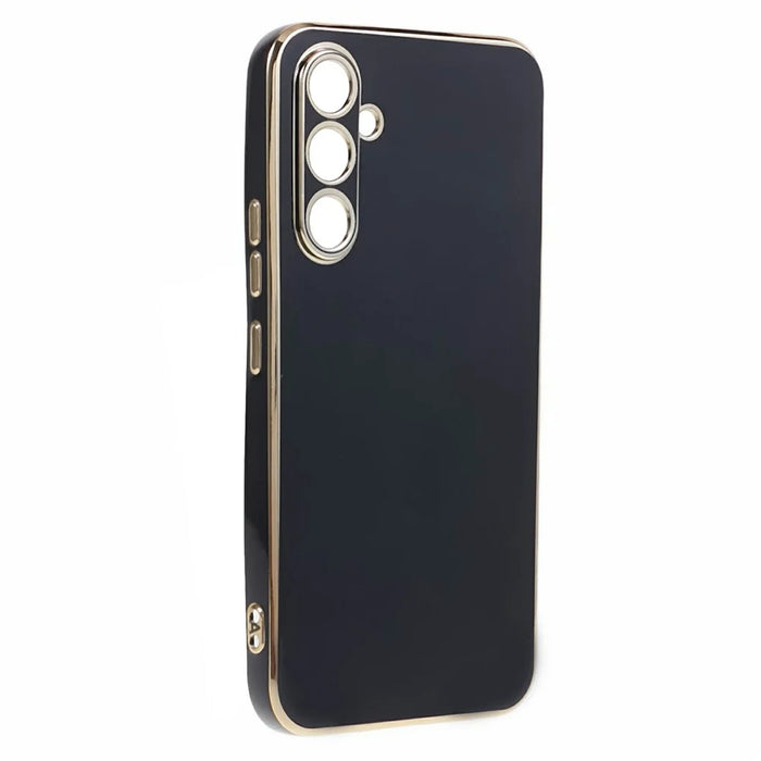 For Samsung Galaxy S25+ Case TPU Slim Fit Shockproof Phone Cover 6D Electroplating - Black - 3