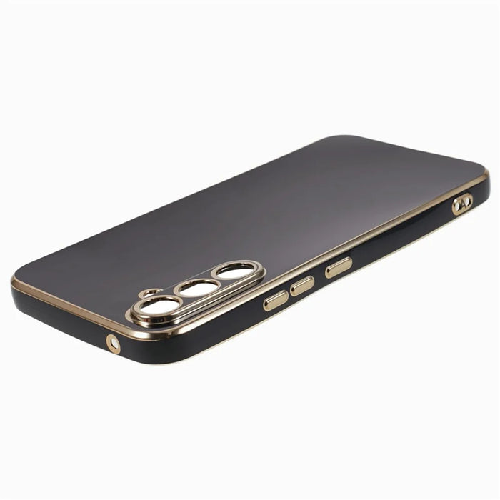 For Samsung Galaxy S25+ Case TPU Slim Fit Shockproof Phone Cover 6D Electroplating - Black - 5
