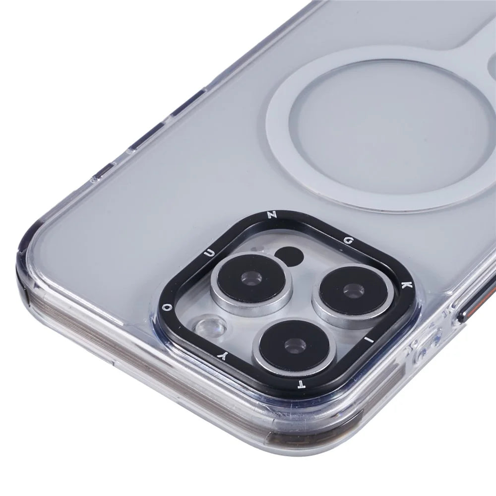YOUNGKIT For iPhone 16 Pro Max Case Compatible with MagSafe Glossy TPU+TPE Phone Cover - Crystal Grey Shadow - 6