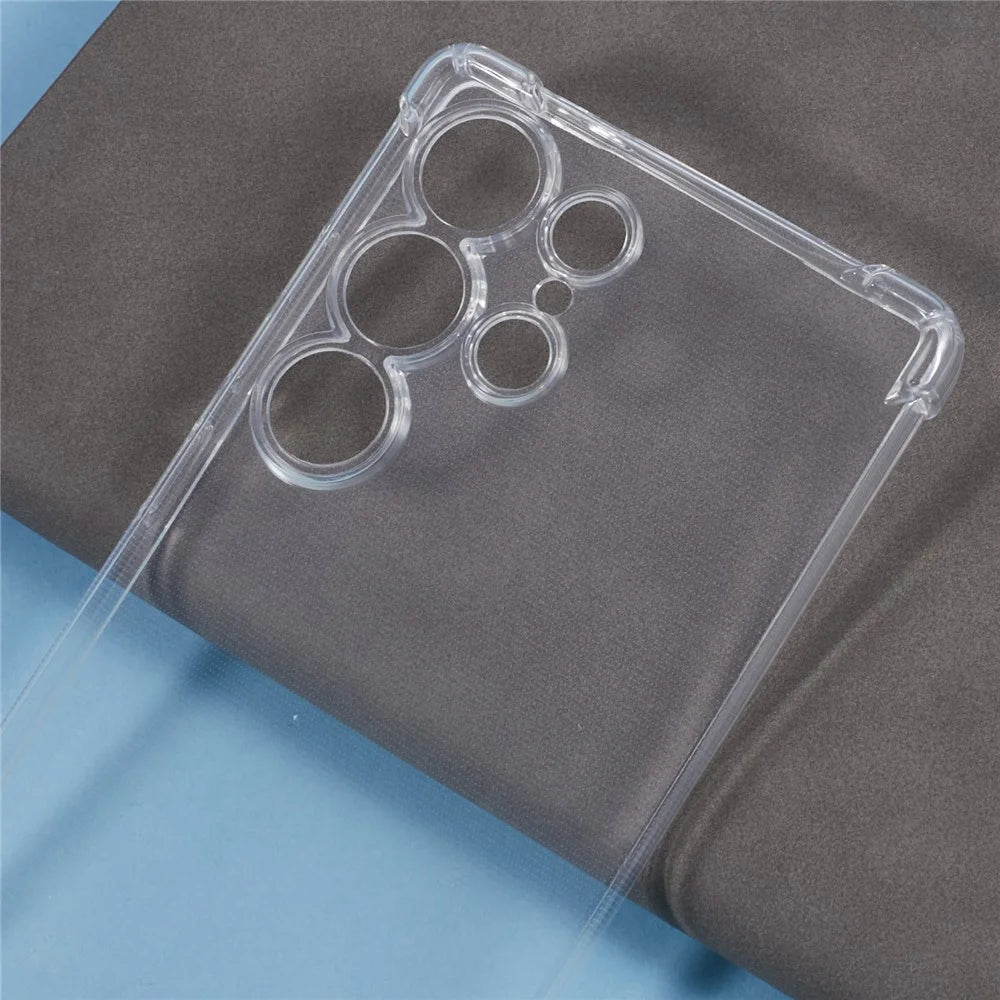 For Samsung Galaxy S25 Ultra Phone Case Reinforced Four Corner Anti-Drop Clear TPU Cover - 5