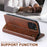 SUTENI For iPhone 16 Pro Max Case PU Leather Stand Wallet Phone Cover - Khaki - 4