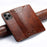 SUTENI For iPhone 16 Pro Max Case PU Leather Stand Wallet Phone Cover - Khaki - 7
