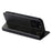 SUTENI For iPhone 16 Pro Case PU Leather Stand Wallet Phone Cover - Black - 3