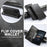 SUTENI For iPhone 16 Pro Case PU Leather Stand Wallet Phone Cover - Black - 6