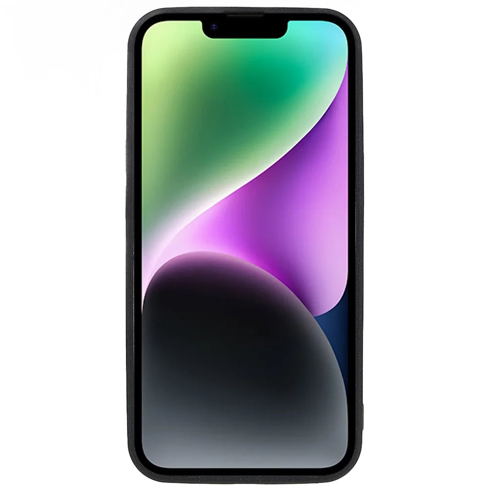 For iPhone 14 Double-Sided Matte Soft TPU Phone Cover Anti-fingerprint Anti-scratch Back Case - Black - 4