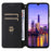 For Samsung Galaxy A16 5G / A16 4G Wallet Case Rhombus Imprinted Leather Phone Cover - Black - 2