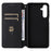 For Samsung Galaxy A16 5G / A16 4G Wallet Case Rhombus Imprinted Leather Phone Cover - Black - 3