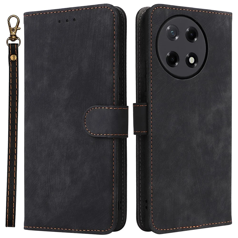 For TECNO Camon 30S 4G CLA5 Wallet Case RFID Blocking PU Leather Cover Stand View - Black - 1