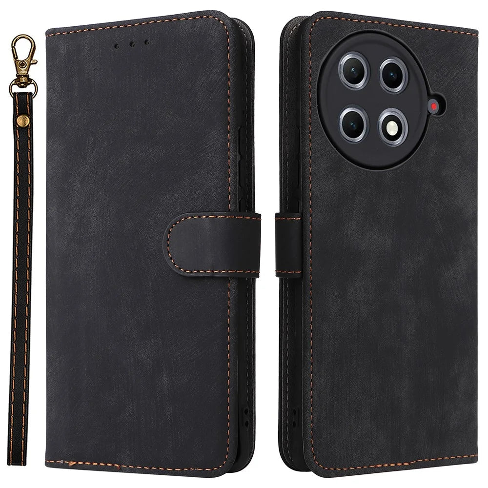 For TECNO Camon 30S Pro 4G Wallet Case RFID Blocking PU Leather Cover Stand View - Black - 1