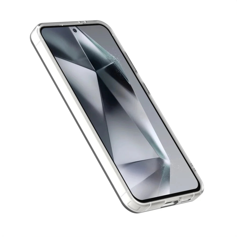 Candy Series For Samsung Galaxy S23 FE Magnetic Case PC+TPU+PET Anti-Drop Phone Cover - White - 7