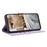 For Samsung Galaxy S24 FE Case with Strap Cats Imprint Leather Wallet Phone Cover - Purple - 2