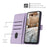 For Samsung Galaxy S24 FE Case with Strap Cats Imprint Leather Wallet Phone Cover - Purple - 3