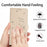 For iPhone 15 Case with Strap Cats Imprint Leather Wallet Phone Cover - Beige - 7