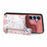 D10 For Samsung Galaxy A16 5G / A16 4G Case Pattern Kickstand Wallet Leather+TPU Phone Cover RFID Blocking - Pink - 3