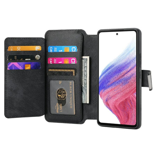 CASENEO MW-02 For Samsung Galaxy A16 5G / A16 4G Case Detachable Magnetic Leather Flip Phone Cover - Black - 2