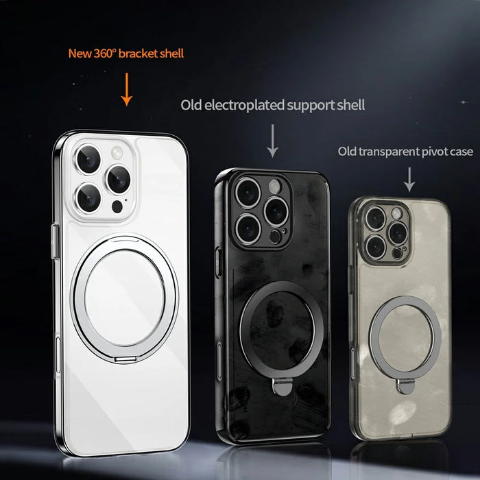XUNDD Zero Sense Series For iPhone 16 Pro Case Compatible with MagSafe Rotating Kickstand PC+TPU Phone Cover - 3