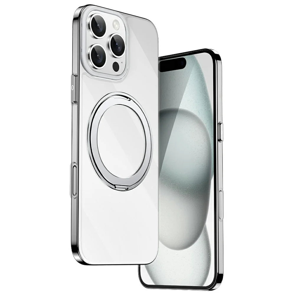 XUNDD Zero Sense Series For iPhone 16 Pro Max Case Compatible with MagSafe Rotating Kickstand PC+TPU Phone Cover - 1