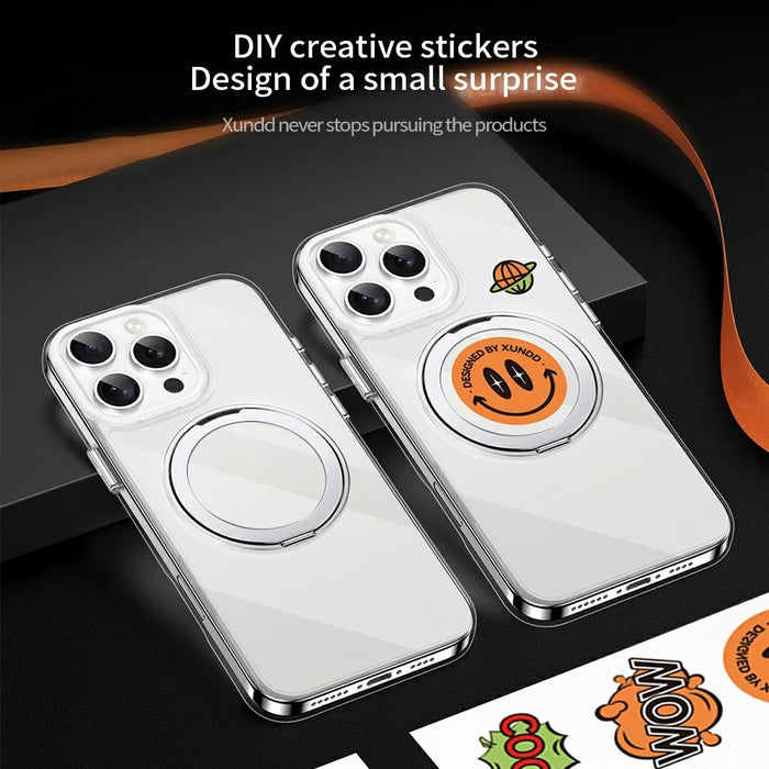 XUNDD Zero Sense Series For iPhone 16 Pro Max Case Compatible with MagSafe Rotating Kickstand PC+TPU Phone Cover - 6