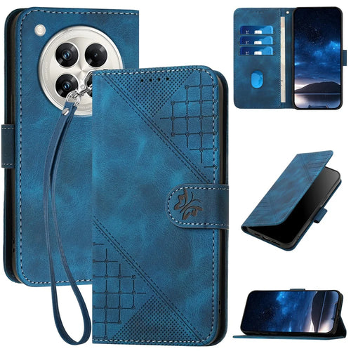 YX0080 For Infinix Zero 40 4G / 5G Case Butterfly Imprint Leather Wallet Phone Cover - Sapphire - 1
