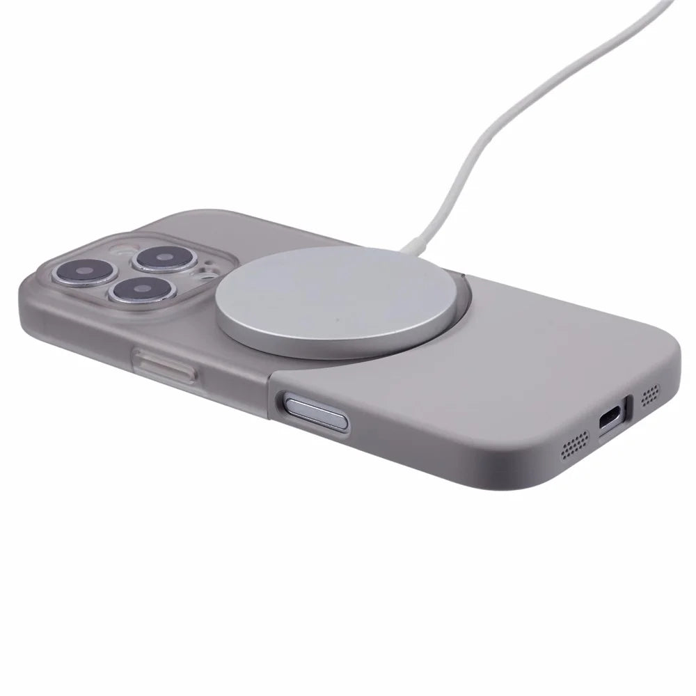 X-LEVEL For iPhone 16 Pro Case Compatible with MagSafe Matte Anti-Drop PC Phone Cover - Grey - 4