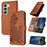 For Infinix Hot 50 5G Phone Cases Mandala Flower Leather Wallet Mobile Cover with Strap - Coffee - 1