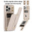 For iPhone 16 Pro Case Kickstand Card Slots Leather Coated TPU Cover with Shoulder Strap - Beige - 4