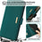 For iPhone 15 Pro Max Leather Wallet Case RFID Blocking Stand Cover with Hand Strap - Green - 6