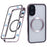 For iPhone 16 Case Double Sides Tempered Glass Phone Cover Compatible with MagSafe Full Protector - Rose Gold - 1