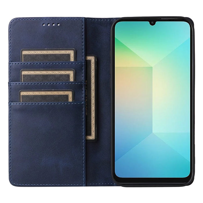 For Samsung Galaxy A06 4G Case RFID Blocking PU Leather Phone Wallet Cover - Blue - 2