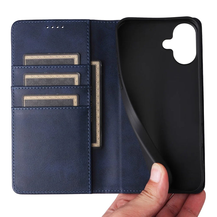 For Samsung Galaxy A06 4G Case RFID Blocking PU Leather Phone Wallet Cover - Blue - 5