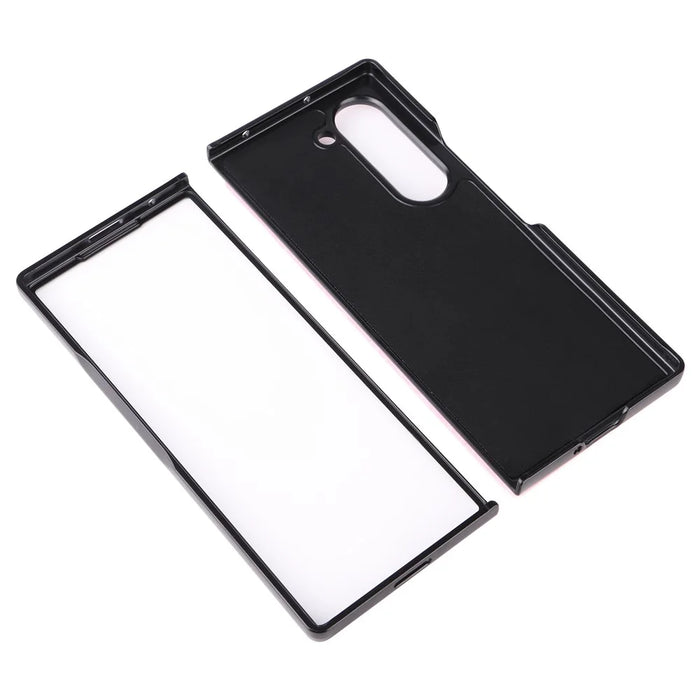 For Samsung Galaxy Z Fold5 5G Case Flower Leather+PC RFID Blocking Phone Cover Card Slots - Flowers - 5