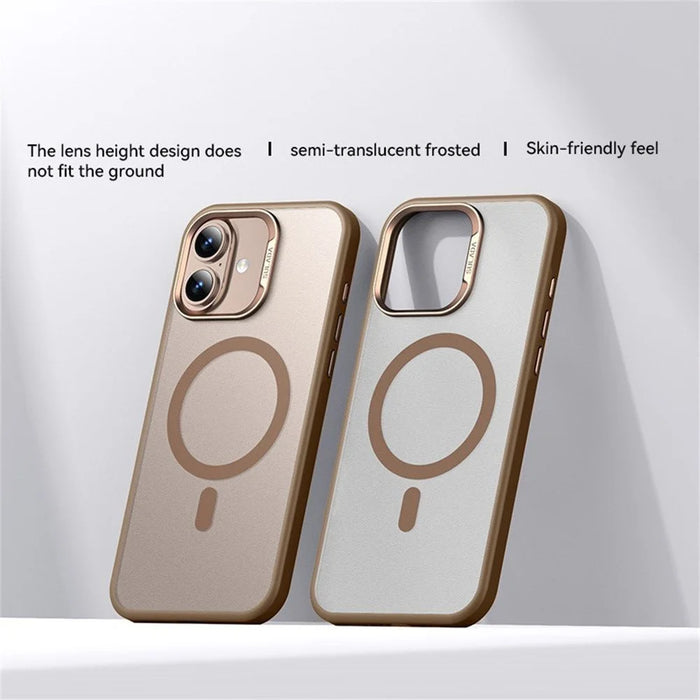 SULADA For iPhone 16 Plus Case Compatible with MagSafe Ultra-Thin PC+TPU Phone Cover - Gold - 2