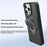 For iPhone 16 Pro Max Case Compatible with MagSafe PC+TPU Ring Kickstand Cell Phone Cover - Titanium Grey - 6