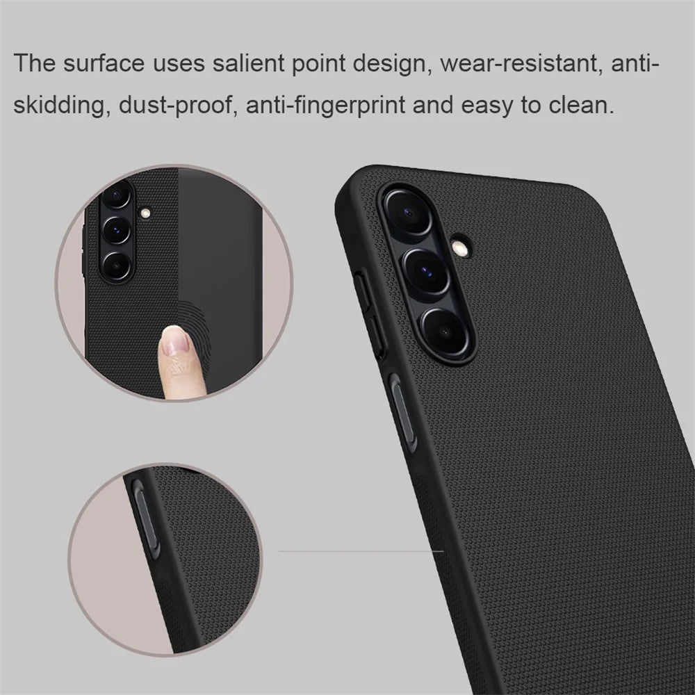 NILLKIN Frosted Shield Phone Case for Samsung Galaxy A16 5G / A16 4G Hard PC Back Cover - Black - 7