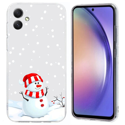 For Samsung Galaxy A06 4G Case Christmas Pattern Print Soft TPU Phone Protector - Snowman - 1