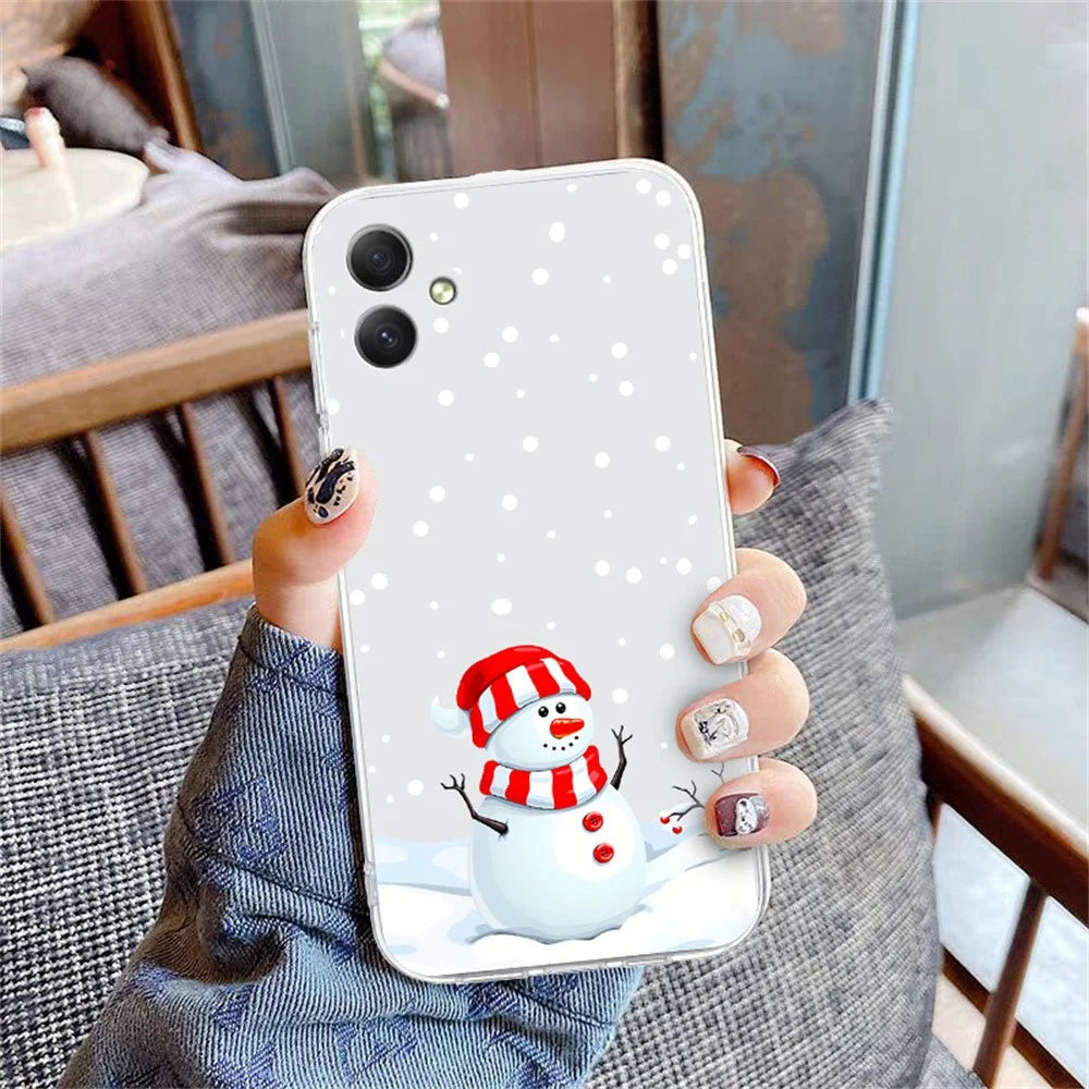 For Samsung Galaxy A06 4G Case Christmas Pattern Print Soft TPU Phone Protector - Snowman - 5