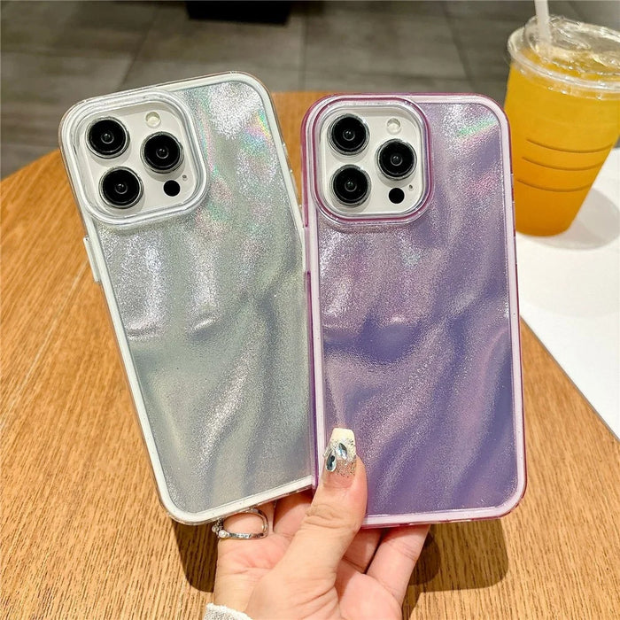 For iPhone 16 Pro Case Quicksand Glitter TPU+PC Shockproof Phone Cover - Pink - 5