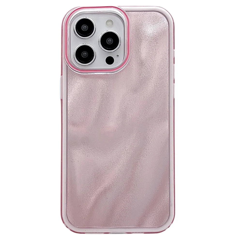 For iPhone 16 Pro Max Case Quicksand Glitter TPU+PC Shockproof Phone Cover - Pink - 1