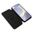 For Samsung Galaxy S25 Case Carbon Fiber Texture Drop-Proof PU Leather Phone Cover - Black - 2