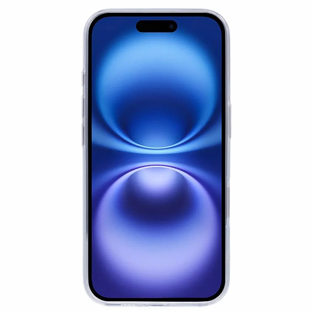 JAUCASE For iPhone 16 Case PC+TPU Matte Anti-Fingerprint Back Cover - White - 2