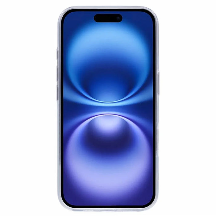 JAUCASE For iPhone 16 Case PC+TPU Matte Anti-Fingerprint Back Cover - White - 2