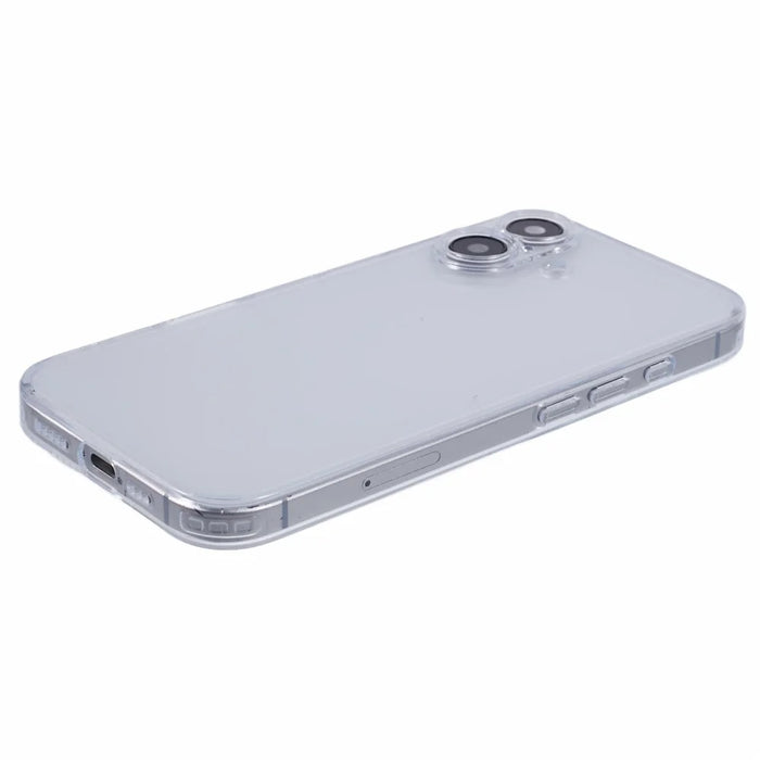 JAUCASE For iPhone 16 Case PC+TPU Matte Anti-Fingerprint Back Cover - White - 4