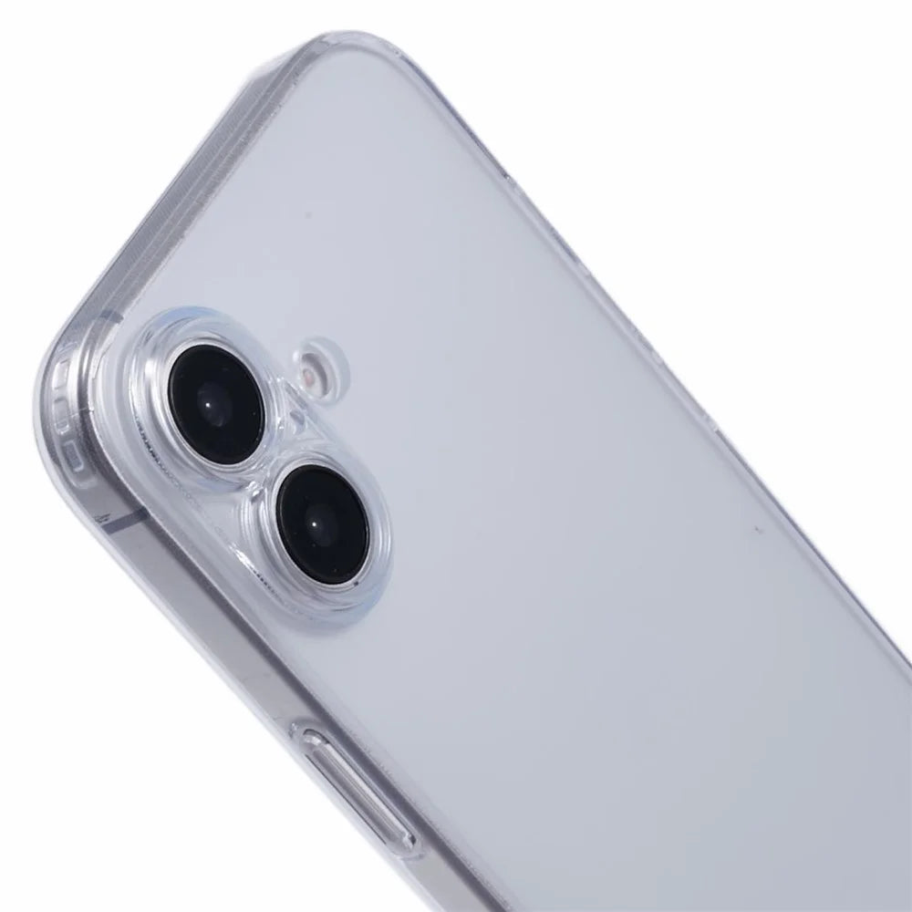 JAUCASE For iPhone 16 Case PC+TPU Matte Anti-Fingerprint Back Cover - White - 5