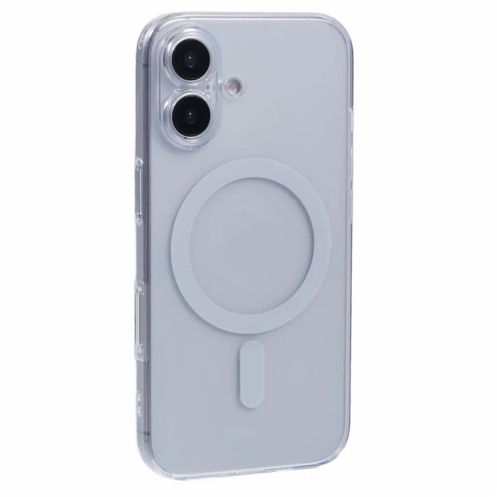 JAUCASE For iPhone 16 Case Matte Anti-Fingerprint Back Cover Compatible with MagSafe - White - 1