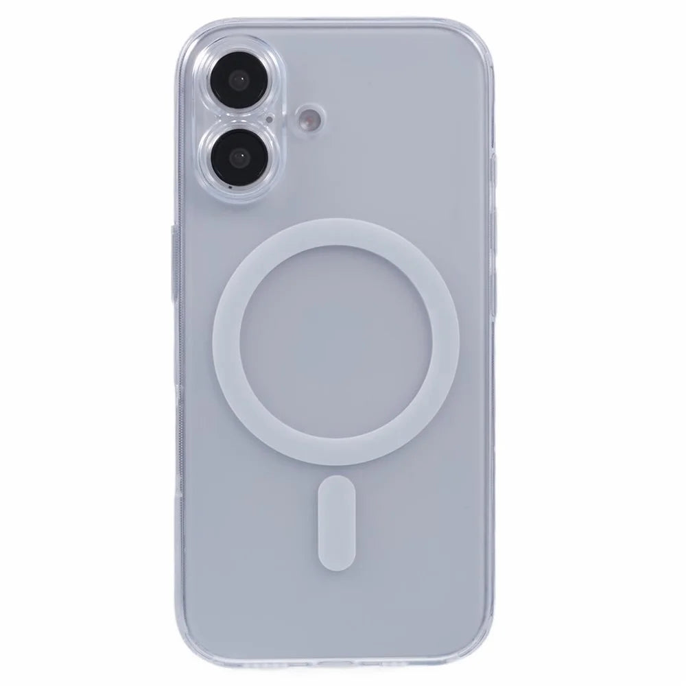 JAUCASE For iPhone 16 Case Matte Anti-Fingerprint Back Cover Compatible with MagSafe - White - 3