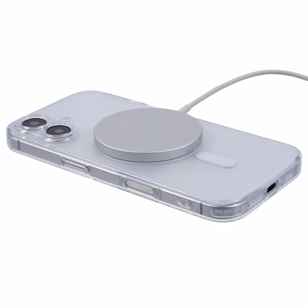 JAUCASE For iPhone 16 Case Matte Anti-Fingerprint Back Cover Compatible with MagSafe - White - 4