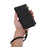 Litchi Texture Phone Case for iPhone 14 Pro, Zipper Pocket Full Coverage PU Leather Phone Flip Cover Wallet with Strap - Black - 5