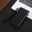 Litchi Texture Phone Case for iPhone 14 Pro, Zipper Pocket Full Coverage PU Leather Phone Flip Cover Wallet with Strap - Black - 6
