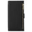 Litchi Texture Phone Case for iPhone 14 Pro, Zipper Pocket Full Coverage PU Leather Phone Flip Cover Wallet with Strap - Black - 7